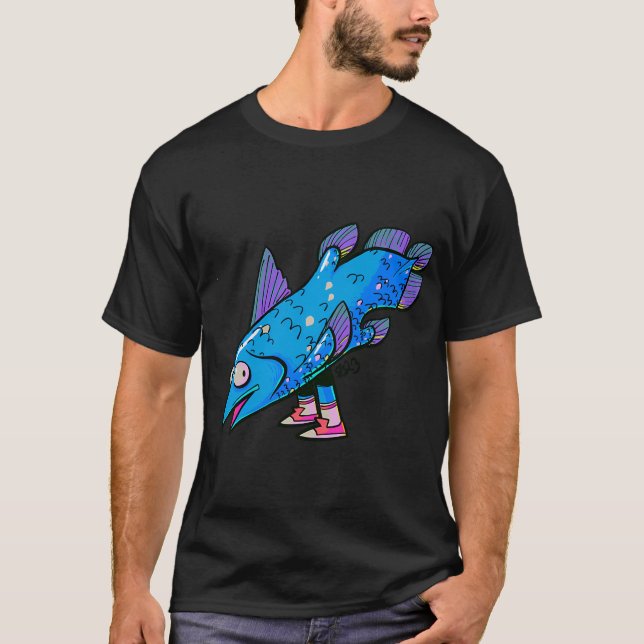 Sjömanslat Coelacanth T Shirt (Framsida)