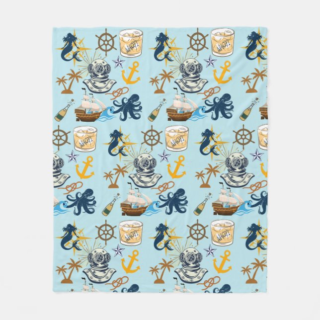 Sjömansmöhippa Fleecefilt (Framsidan)