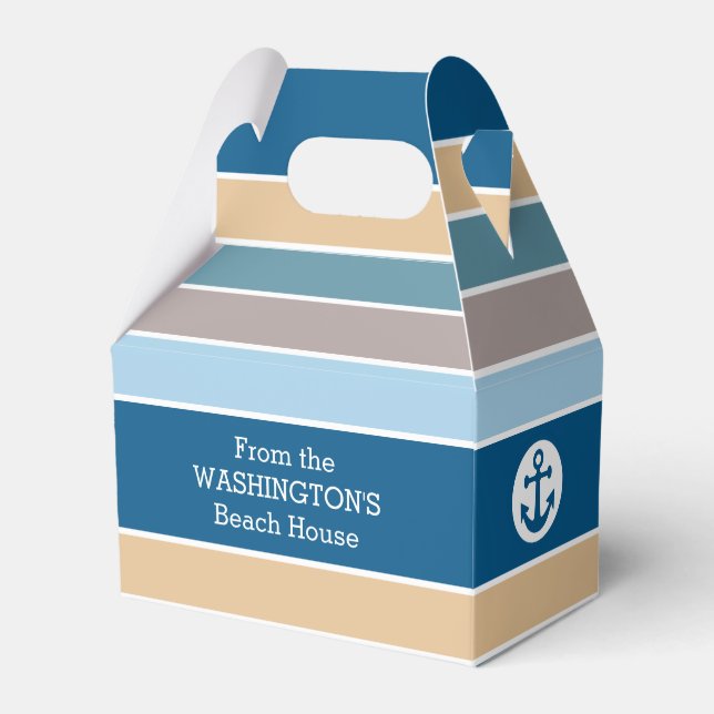 Sjömansränder anpassade presentaskar (Framsidan Sidan)