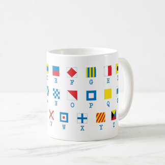 Sjömanssignalerna Alphabet Mugg i Nautical Flaggor