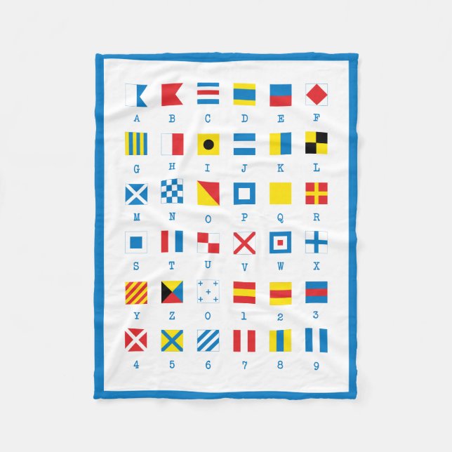 Sjömanssignalerna Nautisk Flaggor Pojke Fleecefilt (Framsidan)