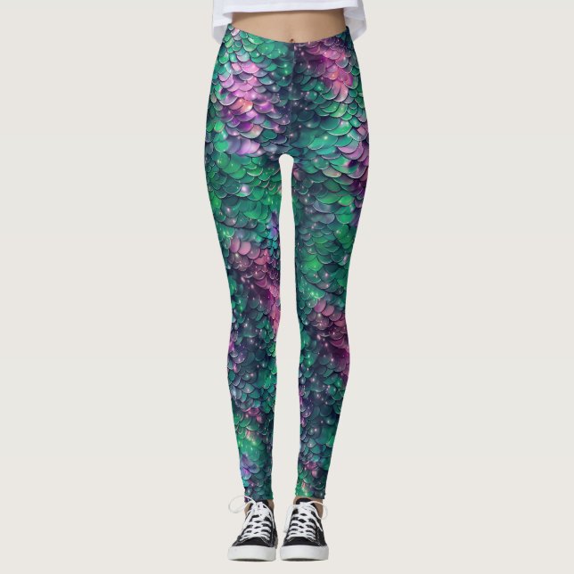 Sjömansskal Violetta och Gröna Leggings (Framsida)