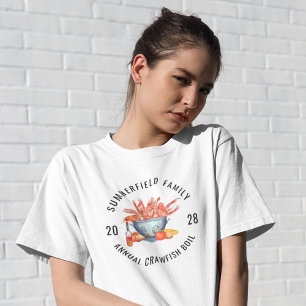 Sjömat Grillafton Kräftkok Familjens Sommarfest T Shirt