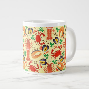 Sjömat Mönster Jumbo Mugg