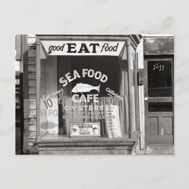 Sjömatcafé, 1937 vykort (Framsida)