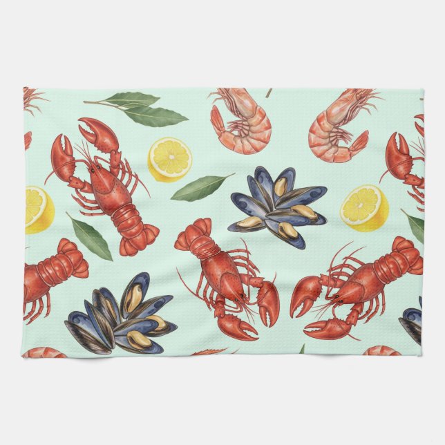 Sjömatsblandning av Natasha Us Kökshandduk (Horisontell)