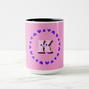 sjömil Brev K med hjärtkaffe Mugg