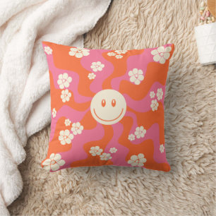 Sjömil - Rosa, Orange och grädde Kudde