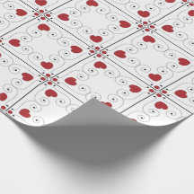 SJÖMMATCHES: Valentine Red Heart Wrapping Papper