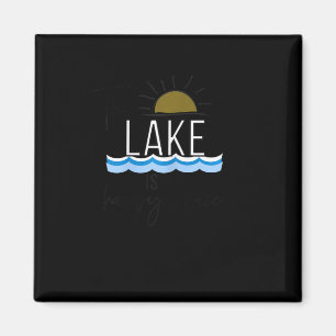 Sjön är min lyckliga plats Båtlivspresent Magnet