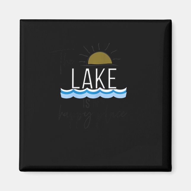 Sjön är min lyckliga plats Båtlivspresent  Magnet (Framsidan)