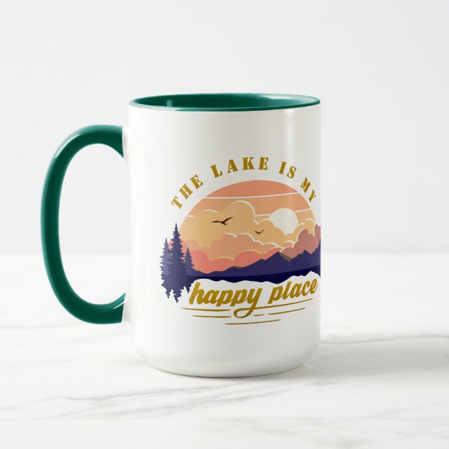 Sjön är min lyckliga plats mugg (Vänster)