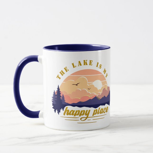 Sjön är min lyckliga plats mugg (Vänster)