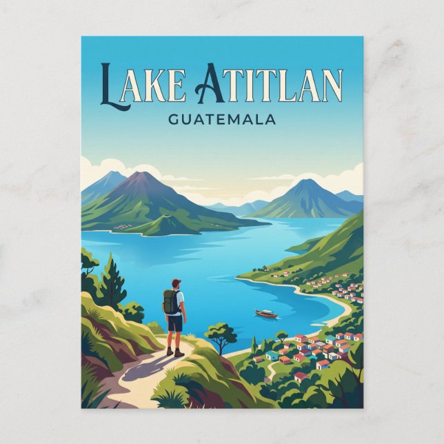 Sjön Atitlan Guatemala Vykort (Framsida)