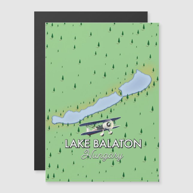 Sjön Balaton Ungern karta (Fram/baksida)