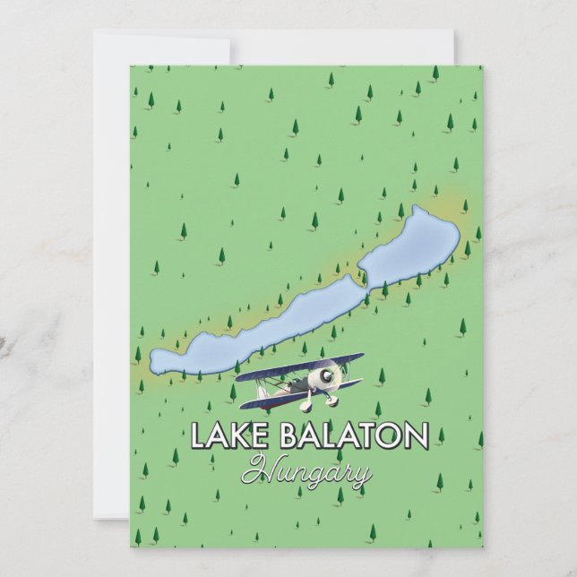 Sjön Balaton Ungern karta (Framsida)