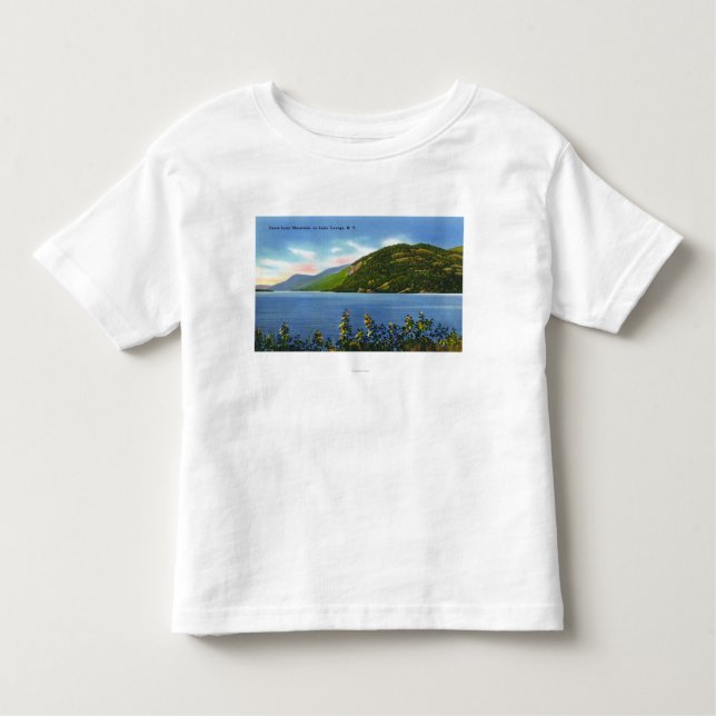 Sjön beskådar av Deers hoppar berg Tee Shirt (Framsida)