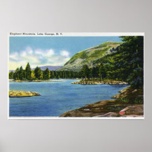 Sjön beskådar av elefantberg poster