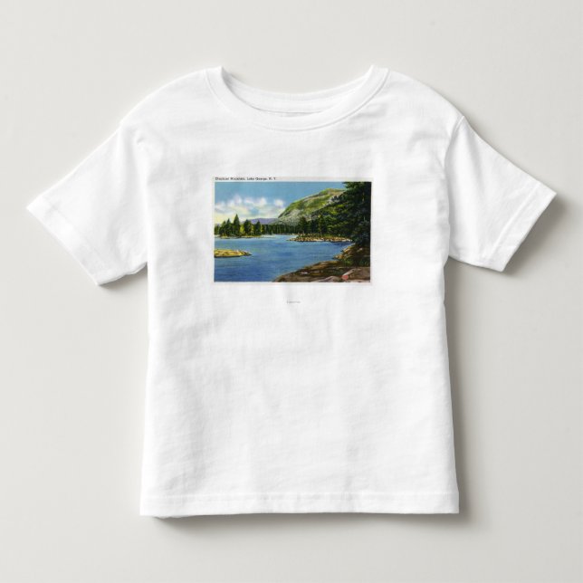 Sjön beskådar av elefantberg t-shirt (Framsida)