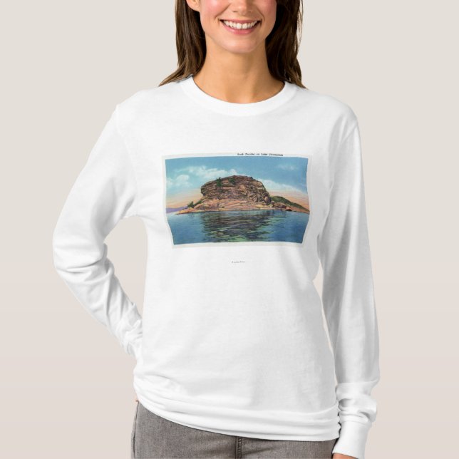 Sjön beskådar av stenen Dunder Tee Shirt (Framsida)
