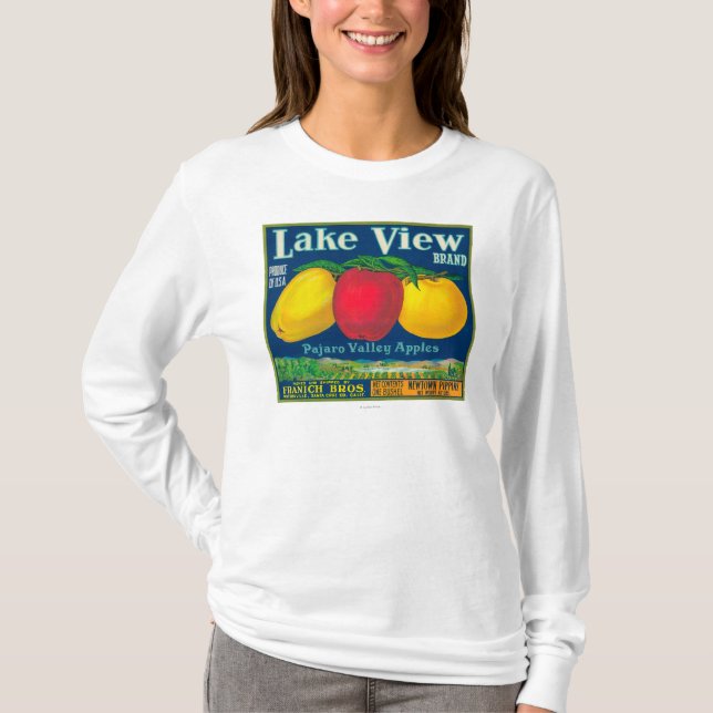 Sjön beskådar den Apple etiketten - Watsonville, Tee (Framsida)