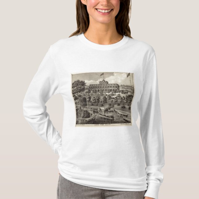 Sjön beskådar huset i Asbury parkerar, NJ Tee (Framsida)