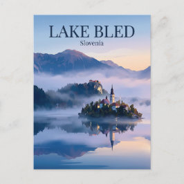 Sjön Bled Slovenien Vykort