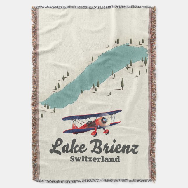Sjön Brienz Schweiz karta Poster Filt (Framsidan Vertikal)