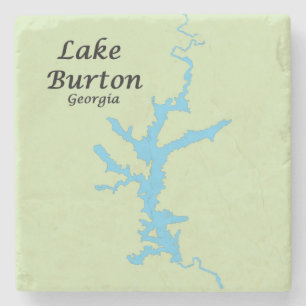 Sjön Burton, skisserar, Georgia, marmorunderlägg Stenunderlägg