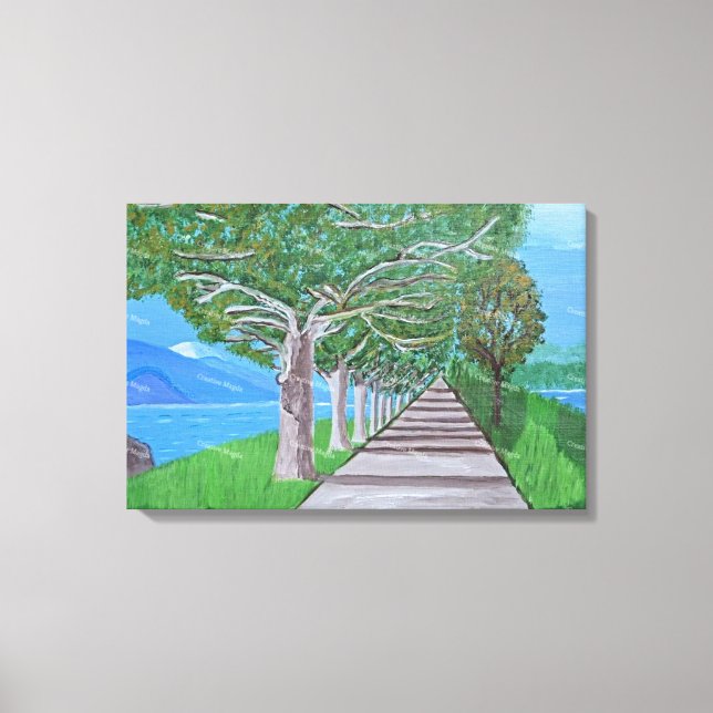 Sjön Como canvas konst  (Framsida)