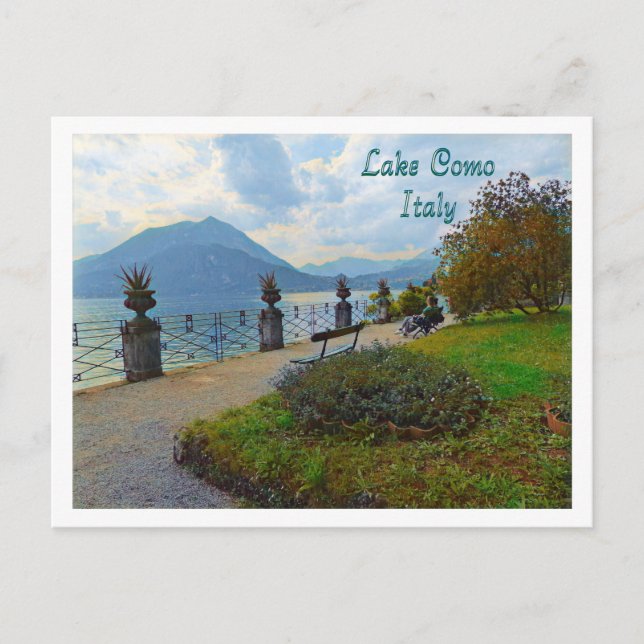 SJÖN COMO, ITALIEN/ BILD PERFEKT LUGN VYKORT (Framsida)