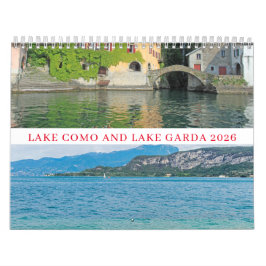 Sjön Como och sjön Garda 2026 kalender