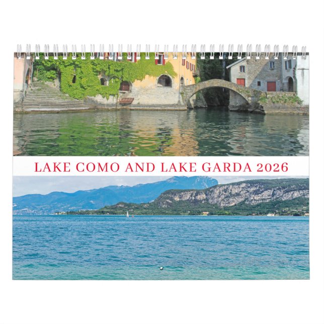 Sjön Como och sjön Garda 2026 kalender (Omslag)