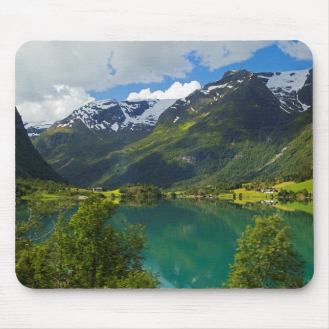 Sjön Floen naturskön, Norge Musmatta (Framsidan)