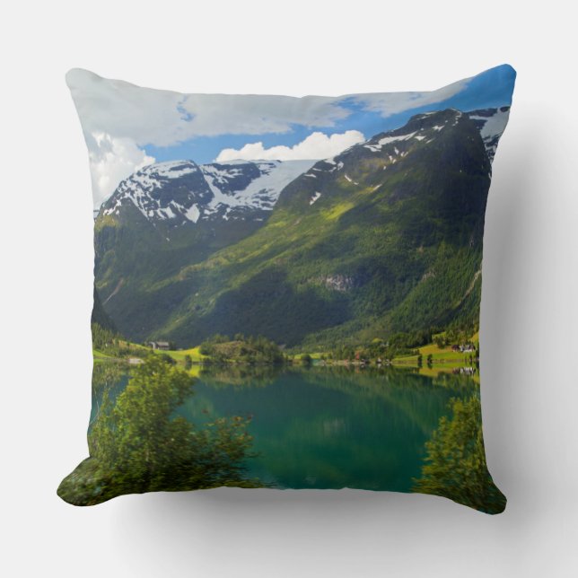 Sjön Floen pittoresk, Norge Kudde (Framsida)