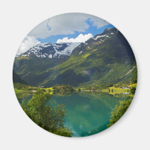 Sjön Floen pittoresk, Norge Magnet