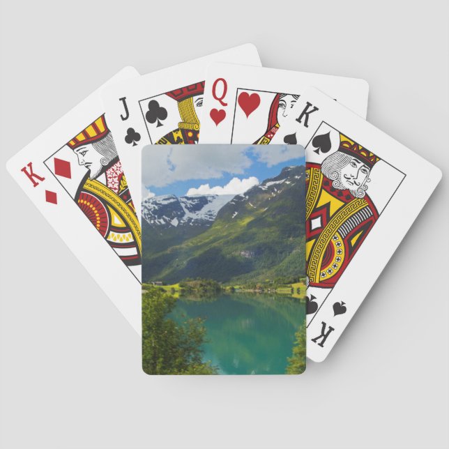 Sjön Floen vacker, Norge Spelkort (Baksidan)