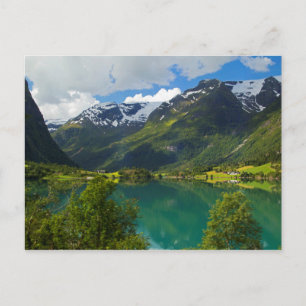 Sjön Floen vacker, Norge Vykort