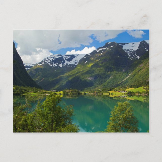 Sjön Floen vacker, Norge Vykort (Framsida)