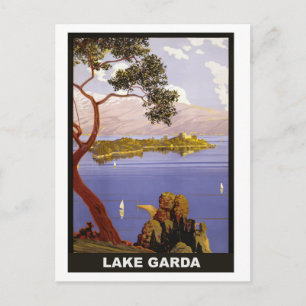 Sjön Garda, Italien, vintage rese brevkort Vykort