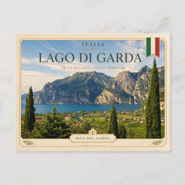 Sjön Garda (Riva del Garda) - Italien Vykort (Framsida)