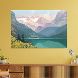 Sjön Gosau med Dachstein Canvastryck