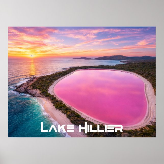 SJÖN HILLIER - AUSTRALIEN POSTER (Framsidan)