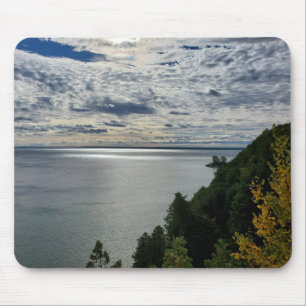 Sjön Huron, utsikt över Mackinac Island Musmatta
