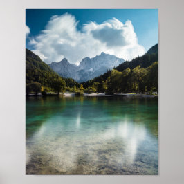 Sjön Jasna i Kranjska Gora, Slovenien Poster