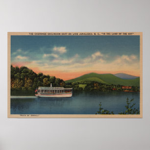 Sjön Junaluska, NC - beskåda av det Cherokee Poster