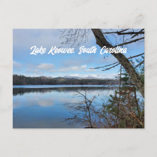Sjön Keowee South Carolina Bergreflektion Vykort