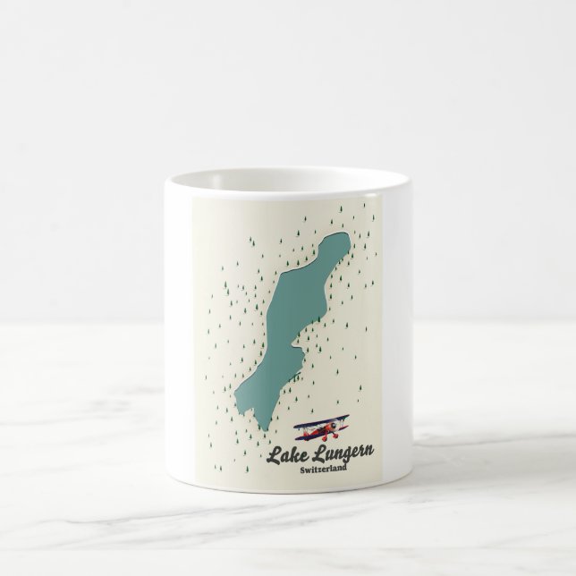 Sjön Lungern Schweiz karta Kaffemugg (Center)