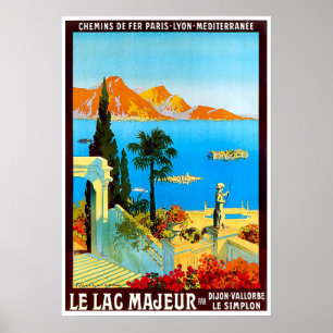 Sjön Maggiore, Italien, landskap, utsikt, berg Poster
