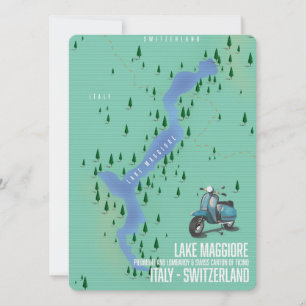 Sjön Maggiore Italien - Schweiz karta